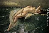 Guillaume Seignac Famous Paintings - Riding the Crest of a Wave